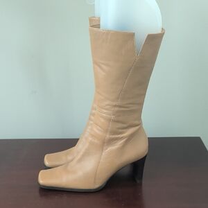 Nine West Tan Heeled Boots